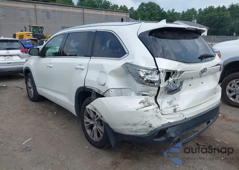 2015 Toyota Highlander Xle V6 from USA, damaged, VIN 5TDJKRFH9FS113869